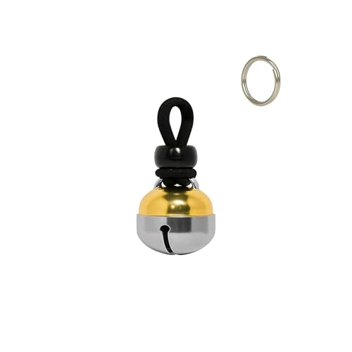 Handmade in USA, Extra Loud Collar Bell for Cats and Dogs, Premium Brass and Nickel Silver - size: Extra-Small