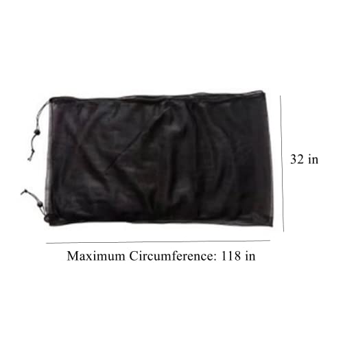 Adjustable Birdcage Seed Catcher Feather Catcher Bird Cage Cover Net Airy Soft Skirt Guard Birdcage Nylon Mesh Netting for Parrot Macaw Parakeet Round Square Cage (118 x 32 Inch, Black) - color: Black, size: 118 x 32 Inch
