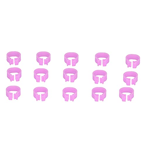 Omabeta Pigeons Leg Rings, Plastic Cold- Durable Lightweight Easy-to-Install Identification Leg Rings, for Pigeon Identification, Pink, 8mm, 100PCS - color: Pink