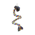 WishLotus Bird Perches, Parrot Colorful Climbing Rope Swing Toys Parrot Stand with Bell and Hanging Clip for Parrots, Budgies, Macaws, Parakeets, and Other Small Birds. (50cm) - size: 50cm
