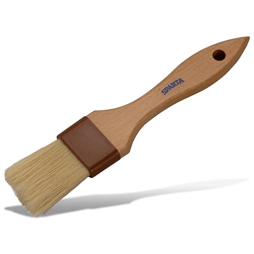 SPARTA Kitchen Basting Brush – 4037400 Basting Brush for Cooking Flat Boar Bristle Brush, Hardwood Handle for Kitchens, Restaurants, Catering, High Heat Food Prep, 2in, Pack of 12 - size: 2" Wide Flat Brush