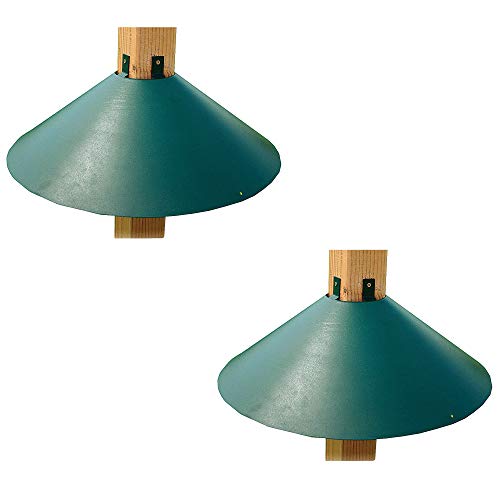 Woodlink Metal Wrap Around Bird House and Feeder Squirrel Baffle Guard for 4 x 4 Inch Pole Post (2 Pack) - size: 2 Pack
