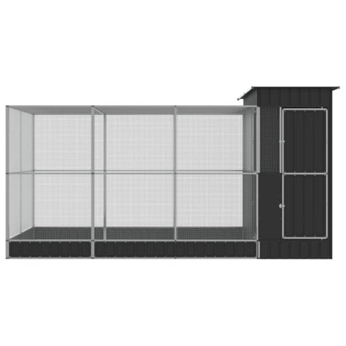 Aviary Cage with Extension and Lockable Door, Steel Large Bird Cage, Aviary Spacious and Versatile Cage for Small Size Birds Parrots Parakeet Cockatiel Flight Bird, 163.8"x79.9"x85",-262 - size: 163.8"x79.9"x85"