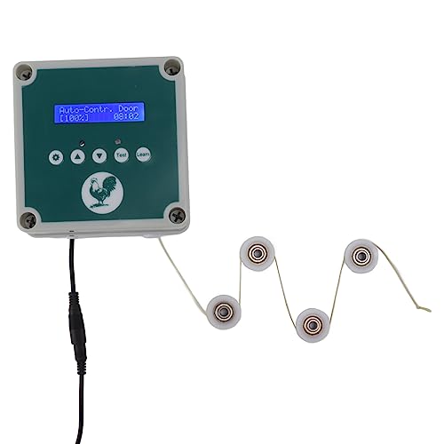 Automatic Chicken Coop Door Opener with Timer & Light Sensor, Automatic Chicken Coop Door Controller, Remote Control Poultry House Actuator Motor Kit for Duck, Goose (U.S. regulations)