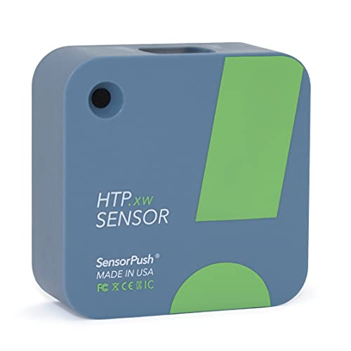 HTP.xw Smart Temperature Sensor & Humidity Sensor - Thermometer, Barometer, & Hygrometer w/App Monitoring - Premium Heat Index, Barometric Pressure Gauge, Temperature and Humidity Monitor