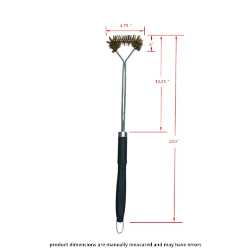 SUNRISE Fryer Brush with Long Handle (Brass with Plastic Handle, Single Brush) - color: Brass With Plastic Handle, size: Single Brush