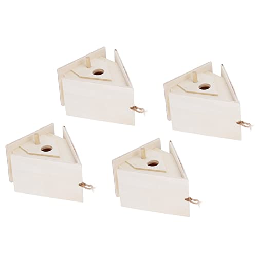 Mini Hanging Wooden Bird House, Platane Wood Bird Cage, Hanging Ropes Cage with Decorative Function, Ideal for Garden, Courtyard Decor & Outdoor Balcony