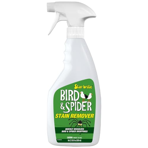 STAR BRITE Spider & Bird Stain Remover Spray - Quickly Dissolve Bird Droppings & Clean up Spider Mess - Won't Remove Polish or Wax (095122SS)
