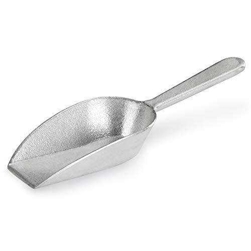 New Star Foodservice One-Piece Cast Aluminum Flat Bottom Bar Ice Flour Utility Scoop, 7-Ounce, Silver - size: 7-Ounce
