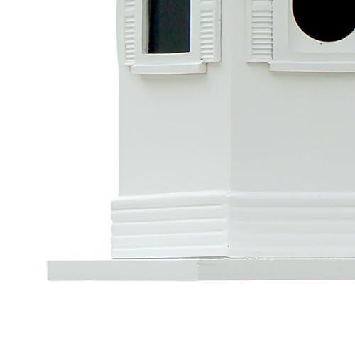Home Bazaar Enchantment Bird House, White, Decorative Bird Houses