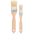 REDECKER Pastry Brushes Set with Untreated Beechwood Handles - 2 Different Sizes - Multi-purpose Brushes - Natural Bristle Basting Brush for Glazing and More - Wood Pastry Brush German Designed - size: Set of 2