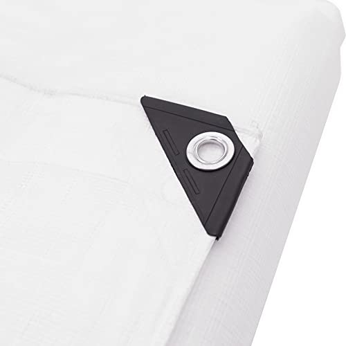 Kotap 10 x 20 Ft. Heavy-Duty Protection/Coverage Tarp, Superior Weave for Greater Longevity 8-mil, Multi-Use, Waterproof, White, 1-Pack (TRW-1020) - size: 10 x 20 Ft., style: Heavy-Duty 137 GSM White