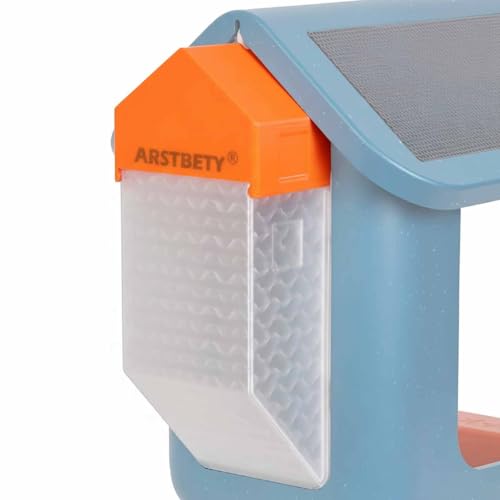 XXL Seed Hopper Extender for Bird Buddy Feeder (Transparent White + Orange)
