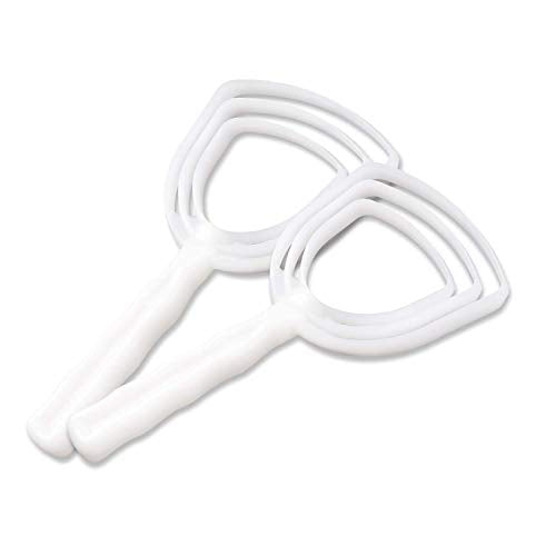BOLEXION White Poly Bone Dust Scraper, Meat & Fish Scraper, 2 Pack | Removes bone & meat,Sturdy White Poly,Square head for even scrape,Ergonomic, non-slip,For home & catering.