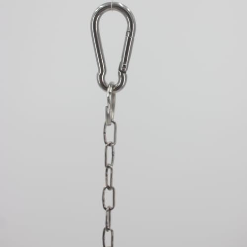 Fosrion Stainless Steel Parrot Chew Toy with Bell, 10.6" Durable Metal Bird Toy for Macaws, Cockatiels, Budgies - Cage Hanging Chew Chain (Bell&Nut) - color: Bell&Nut
