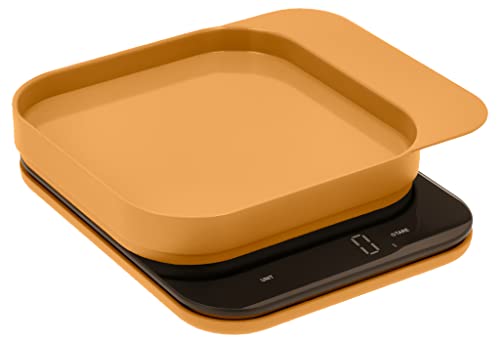 Rosti Mensura Kitchen Scale Accurate Measurements Made Effortless - Experience Precision Cooking with Battery - Powered Convenience - Requires 3 AAA Batteries for Reliable Performance (Curry) - color: Curry, size: 16.5 x 20.3 x 3cm