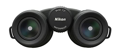 Nikon PROSTAFF P7 8x42 Binocular | Waterproof, fogproof, rubber-armored Full-Size Binocular, oil & water repellent coating & locking diopter | Official Nikon USA Model | 7.2 Degree Angle of View, waterproof down to 3, long eye relief Lead and arsenic-free