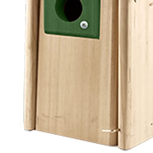 Woodlink Outdoor Bluebird Weather Resistant Natural Cedar Nesting Bird House Box with Predator Guard, Easy Open Latch, and Metal Roof