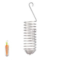 Bird Treats Holder, Stainless Steel Parrot Food Holder Hanging Basket Cage Accessories Bird Foraging Chew Toy Corn Cob Fruit Vegetable Millet Feeder for Macaw Cockatoo Parakeet Canary