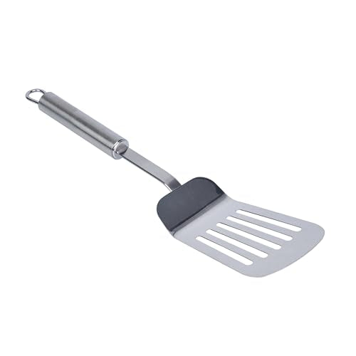 Restaurantware 12.5 in Stainless Steel Slotted Turner - German Standard Heat Resisant Metal Spatula with Ergonomic Handle, Dishwasher Safe - Kitchen Turner for Grilling, BBQ, Frying - size: Steel Slotted Spatula