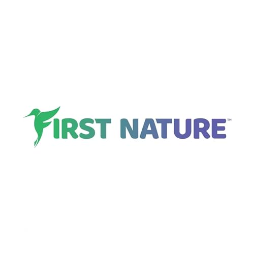 First Nature Hummingbird Flower Feeder - 32‑Ounce - Wide‑Mouth | Bright Flower Ports Attract Birds - Round Bottom Perch Fits Multiple Birds - See-Through Tank Shows Nectar Levels - size: 32 ounce
