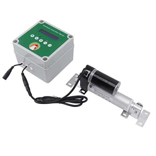 Automatic Chicken Coop Door Opener Kit with Remote Control and Time Setting, Poultry House Accessories for Home Farmer