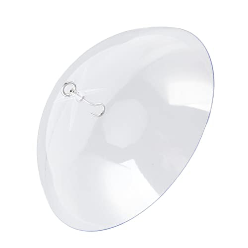 Bird Feeders Clear Bird Feeder Dome Guard with Hook, Weatherproof Acrylic Hanging Cover for Adverse Weather Conditions, Large Diameter Ensures Dry and Seeds