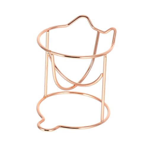 SOLUSTRE Makeup Puff Holder Sponge Egg Display Stand Metal Powder Puff Rack Rose Gold Hollow Makeup Sponge Holder for Cosmetic Storage and Drying
