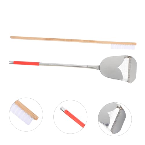 ibasenice 2pcs Bird Cage Cleaning Set Versatile Brush and Droppings Scoop for Small Animal Cages for Easy Maintenance