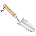 Berry&Bird Stainless Steel Trowel, Garden Small Flower Hand Shovel, Potting Soils Scoop with Wood Handle, Gardening Bonsai Tools for Transplanting Digging Weeding Planting | Stainless steel blade ergonomic wood grip & hanging loop. trowel for digging, wee