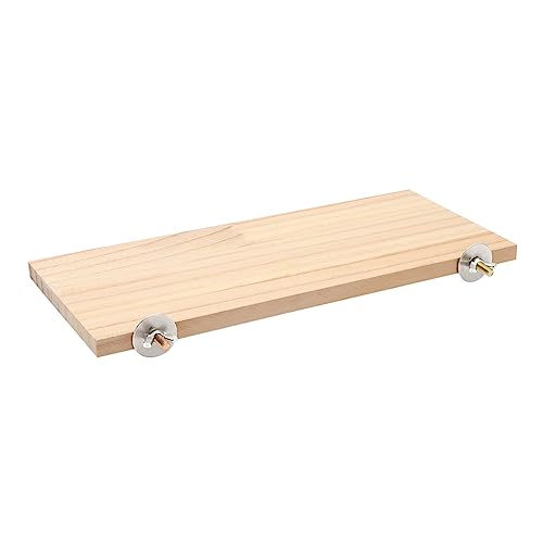 Wontee Bird Perch Stand Wooden Platform for Cockatiels Conures Rats Gerbils Chinchillas Squirrels (M) - size: M