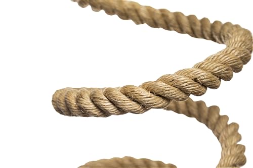 Boing Rope Perch for Parrots, Bendable Natural Sisal Spiral Hanging Bungee Perch with Stainless Steel Mount, Cotton Alternative Cage Accessory, Perch for Cockatiels, Parakeets, Doves, Budgies (6 ft)