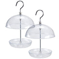 Clear Domed Platform Bird Feeders, Pack of 2