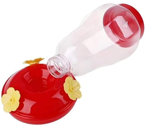 Plastic Hanging Hummingbird Feeders (Pack of 2) – Durable Outdoor Nectar Feeders, Easy Fill & Clean, Leak-Resistant Garden Feeders for Backyard & Patio