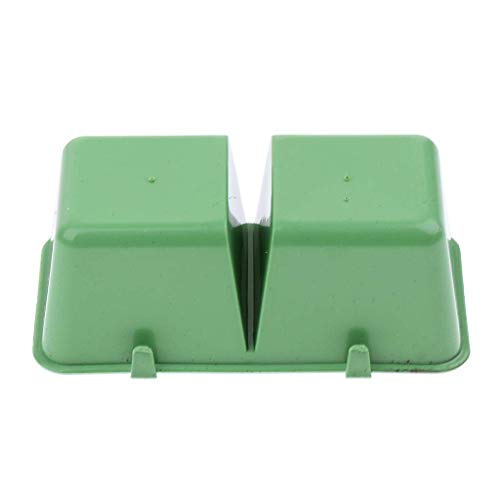 Bird Seed Food Feeding Cups Plastic Hanging Bowl for Poultry Parrot Pigeon Parakeet Budgie Cage (3.93inch-2 in 1) - size: 3.93x1.38 inch