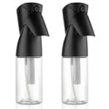 Spray Bottles 250ml/8.5oz 2 Pack Continuous Spray Bottle, Black | For Hair, Refillable, Fine Mist Sprayer, Water Spray Bottles For Cleaning Kitchen Hair Care Skin Toner - style: B-black 2PCS