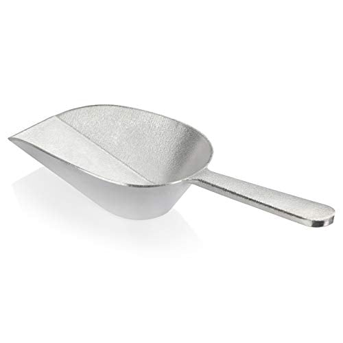 New Star Foodservice One-Piece Cast Aluminum Flat Bottom Bar Ice Flour Utility Scoop, 16-Ounce, Silver - size: 16-Ounce
