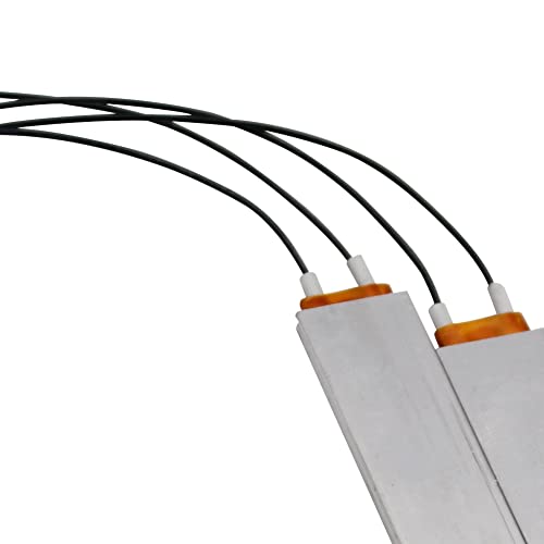 PTC Heating Element 2pcs 12V/220V/110V Thermistor Heater Constant Temperature Thermostat Heater Plate (Black-12V)