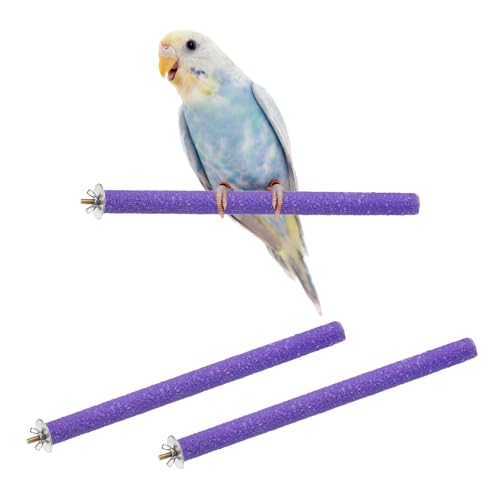 Bird Perch Stand, Colorful Paw Grinding Stick, Wood Rough-surfaced Perch Parrot Stand 30 x 2 Cm, (Purple, 2 Pcs), Intended for Home/Animal Parks/Pet Stores - color: Purple, size: 30 x 2 cm / 11.81 x 0.71 inch