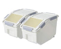 CITY BABY 2 Pack Airtight Flour Storage Container With Scoop,Dry Food, Sugar, Baking Supplies,Rice Container Set -BPA Free- Pet Food Storage Container,Dog Cat Birds Food Bin(13LB)