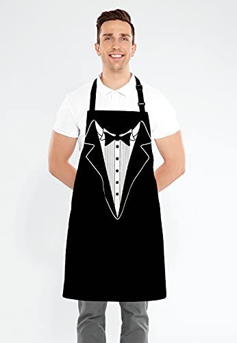 Funny BBQ Apron Grilling Present - Novelty Fathers Day Grilling Present - BBQ Tuxedo Waistcoat - Barbecue Grill Present For Men - color: Multi Lf271