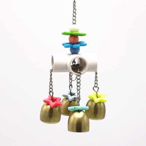 Parrot Bells Toy with Sweet Sound Bird Chewing Toy for Bird Budgie Parakeet Cockatiel Conure African Grey Lovebird