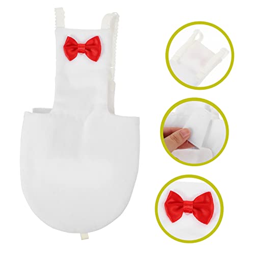 Yardwe Flight Bird Diaper Suit for Parrots Washable Nappy for Cockatiels Parakeets and Pigeons Soft Material Eye-catching Design White - size: 14x7cm