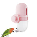 Bird Water Dispenser, 240ML Detachable Bird Drinking Bottle Automatic Birds Water Feeder for Small-Medium Parrots Budgies Lovebirds Parakeets Cockatiels - color: Pink