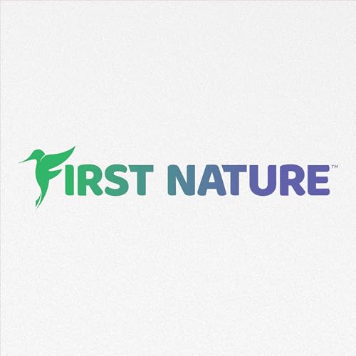 First Nature Hummingbird Feeder - 10 Feeding Ports - Red Base | Wide Mouth Prevents Messy Spills - Sealing Ring Prevents Bottom Leaks - Multi-Port Base Accommodates Flocks - size: 32 Ounce
