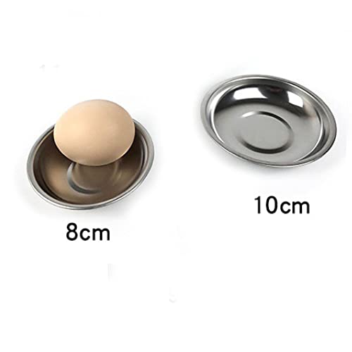 esowemsn 10PCS Stainless Steel Sauce Dishes Mini Appetizer Serving Plates 4inch Round Seasoning Dishes Sushi Dipping Bowl for Home Kitchen Restaurant (Pack of 2) - size: 10cm (Pack of 2)