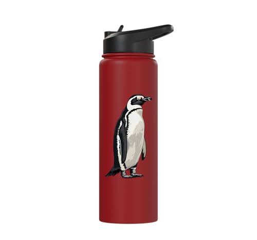 Penguin Stainless Steel Insulated Water Bottle - color: Red