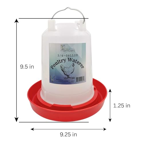 Chicken Waterer and Feeder Set | 3/4 Gallon Poultry Drinker and 5 Pound Chicken Feeder Combo | for Chickens, Ducks, Turkeys, Ducklings, Quail, Baby Chicks and More - size: 5 Pound Feeder and 3/4 Gallon Drinker