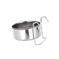 Youngy Dog Kennel Bowl Stainless Steel Hanging Food Water Bowl Crate Cup Pet Cage Bowls with Hanger for Bird Small Animals Stainless Steel Bowls Hanging