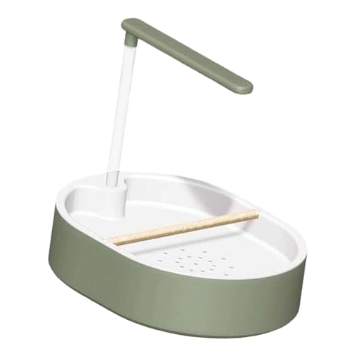Gralara Automatic Bird Bathtub Bird Automatic Bath Shower Easy Setup Versatile with Parrot Perch Bath Tub for African Grey Parakeet
